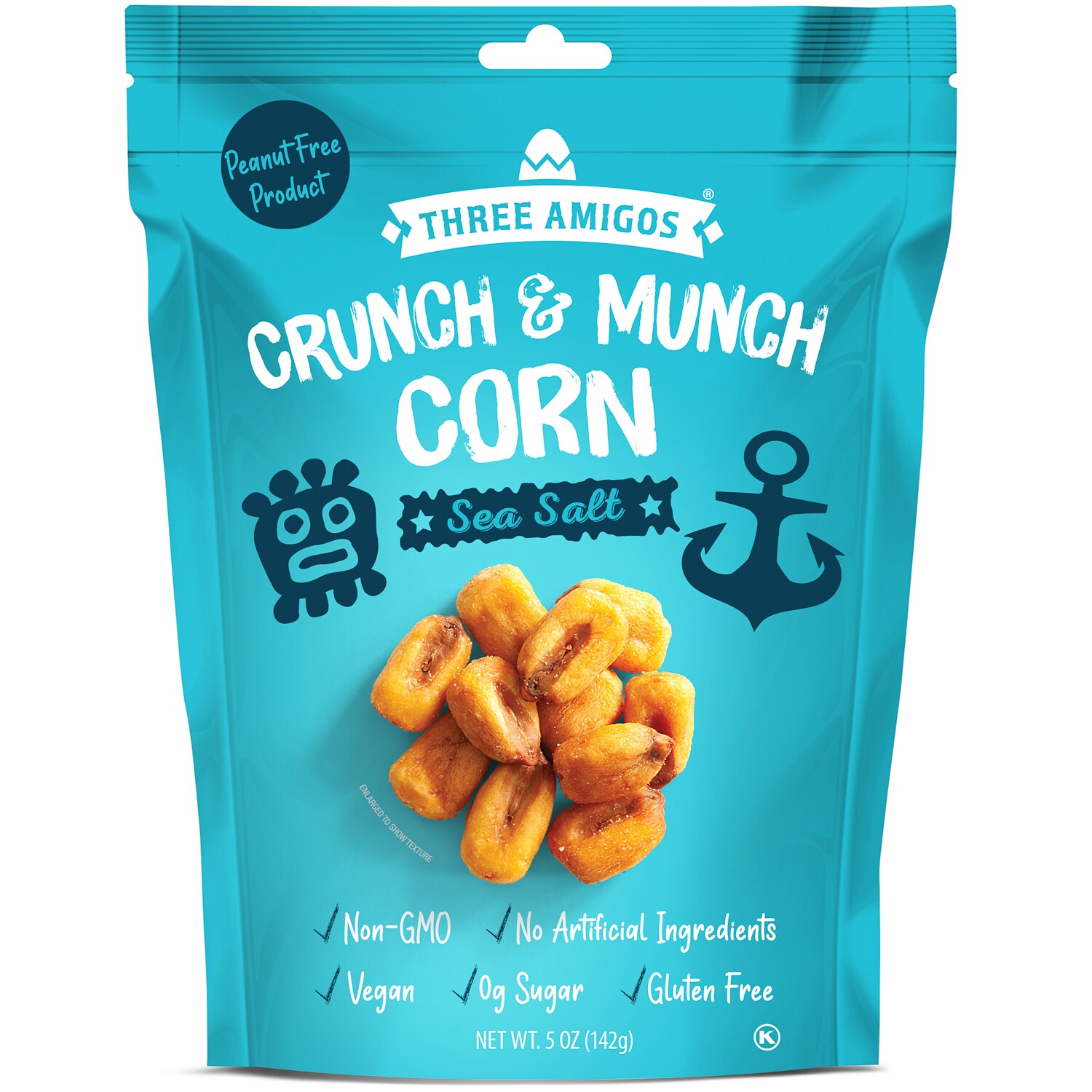 Three Amigos Crunch & Munch Corn, Sea Salt