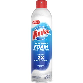 Windex Fast Shine Foam, Rainshower Scent
