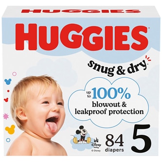 Huggies Snug & Dry Baby Diapers, Size 5