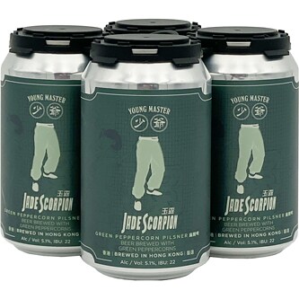 Young Master Jade Scorpion Green Peppercorn Pilsner, Cans