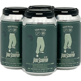Young Master Jade Scorpion Green Peppercorn Pilsner, Cans