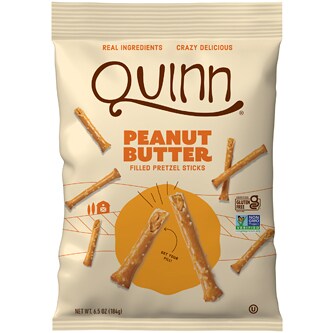 Quinn Pretzel Filled Sticks, Peanut Butter