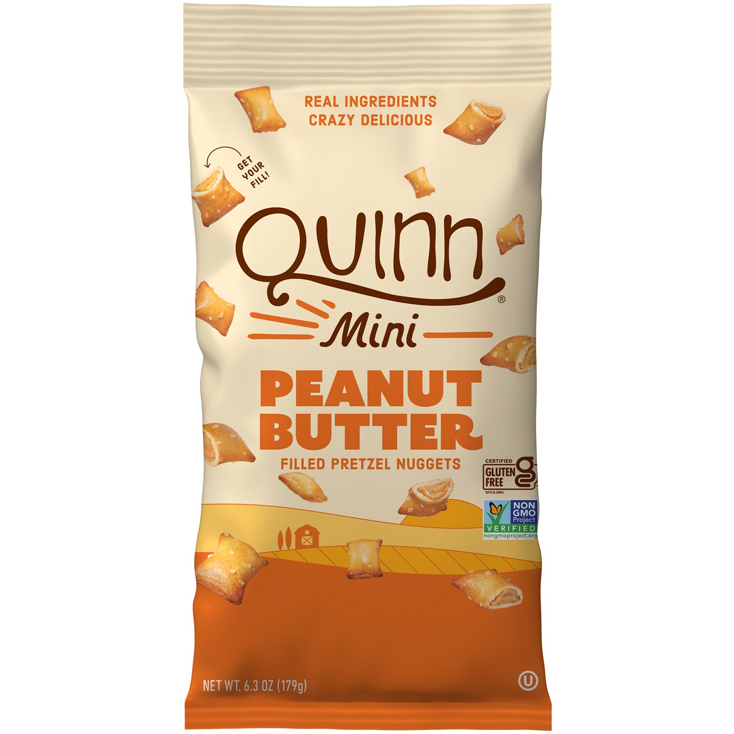 Quinn Pretzel Mini Filled Nuggets, Peanut Butter
