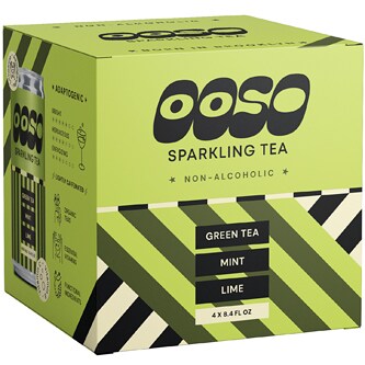 OOSO Sparkling Tea - Green Tea/Mint/Lime, Cans