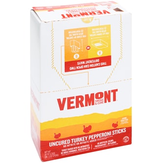 Vermont Smoke and Cure Turkey Sticks, Uncured Pepperoni