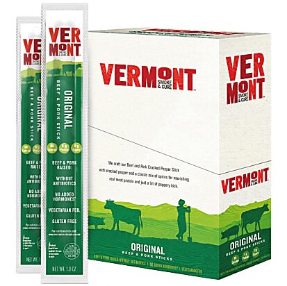 Vermont Smoke and Cure Beef & Pork Sticks, Original