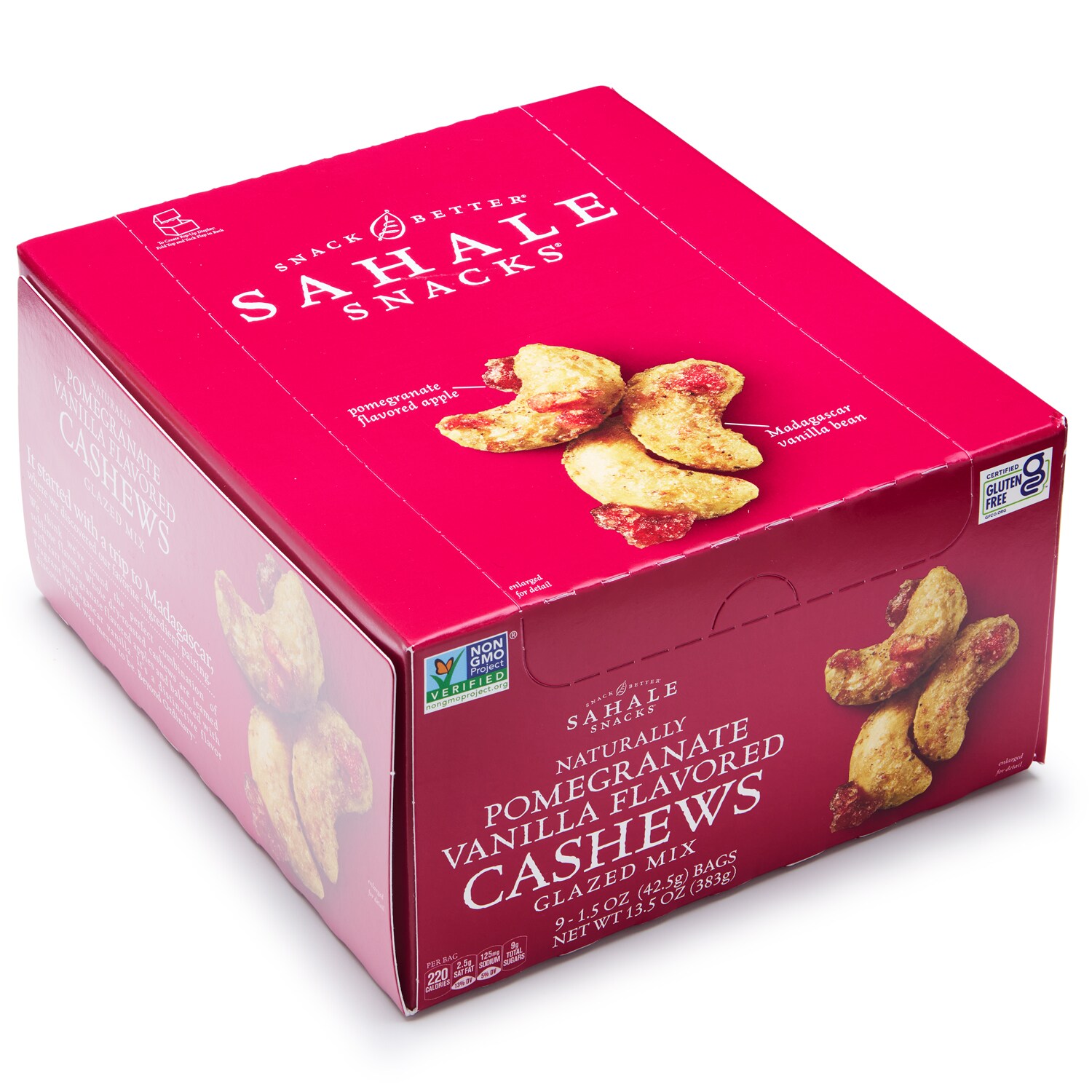 Sahale Snacks Glazed Mix, Pomegranate Vanilla Flavored Cashews