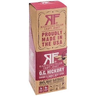 Righteous Felon Beef Sticks, O.G. Hickory