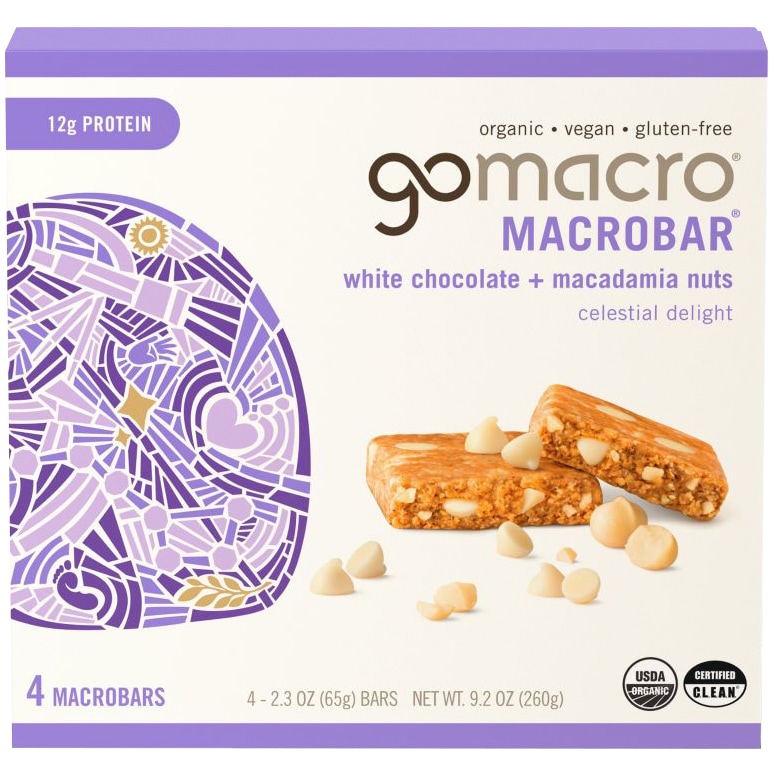 GoMacro Celestial Delight Macrobar, White Chocolate + Macadamia Nuts