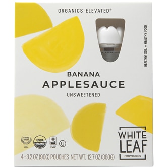 White Leaf Provisions Organic Unsweetened Apple Sauce, Banana