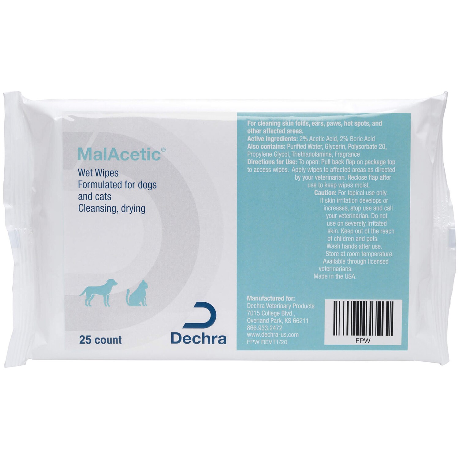MalAcetic Wet Wipes for Dogs and Cats 