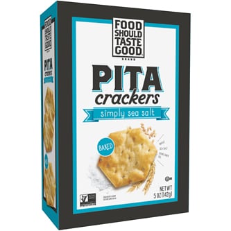 Food Should Taste Good Pita Crackers, Simply Sea Salt
