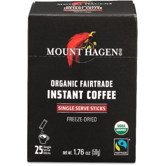 Mount Hagen Organic Instant Coffee, Single-Serve Sticks