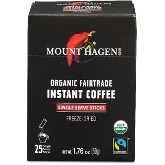 Mount Hagen Organic Instant Coffee, Single-Serve Sticks