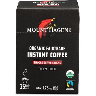 Mount Hagen Organic Instant Coffee, Single-Serve Sticks