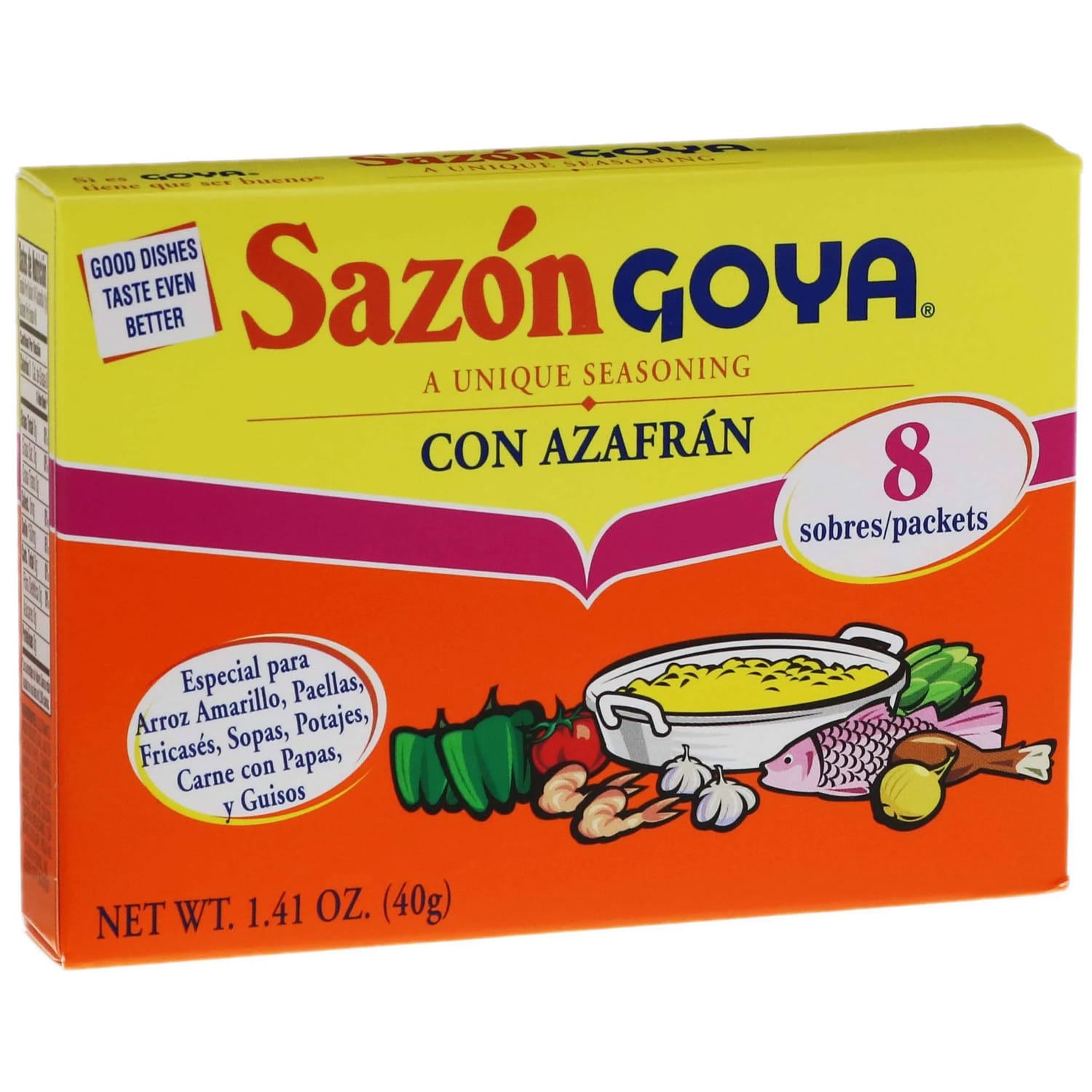 Goya Sazón Seasoning, Con Azafrán