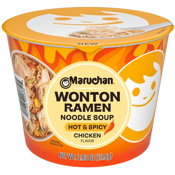 Maruchan Wonton Ramen Noodle Soup, Hot & Spicy Chicken Flavor