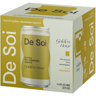 De Soi Sparkling Non-Alcoholic Apéritif, Golden Hour, Cans