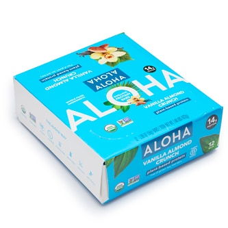 Aloha Organic Plant-Based Protein Bar, Vanilla Almond Crunch