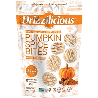 Drizzilicious Mini Rice Cakes Reimagined, Pumpkin Spice Bites