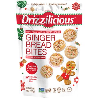Drizzilicious Mini Rice Cakes Reimagined, Ginger Bread Bites