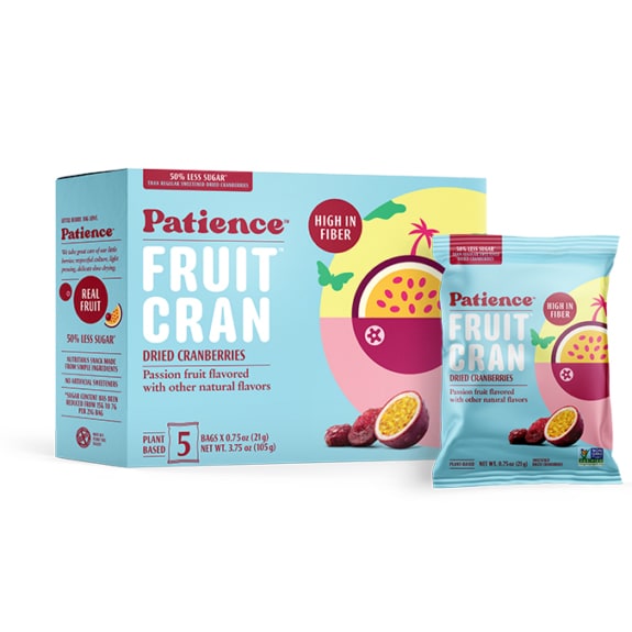 Patience SourCran Dried Cranberries, Passion Fruit Flavor