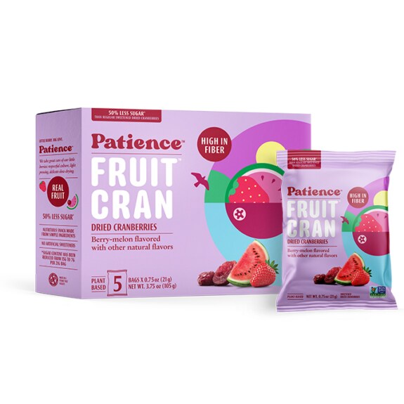 Patience SourCran Dried Cranberries, Berry-Melon Flavor