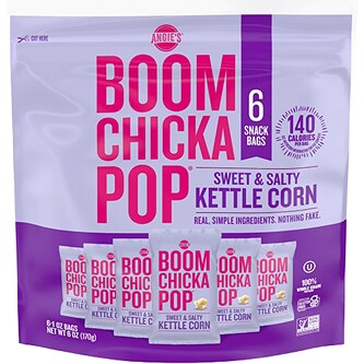 Angie's BOOMCHICKAPOP Popcorn, Sweet & Salty Kettle Corn