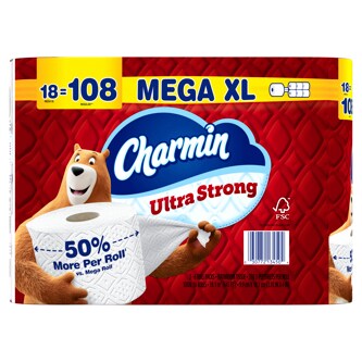 Charmin Bathroom Tissue Ultra Strong, 2-ply Mega XL Rolls