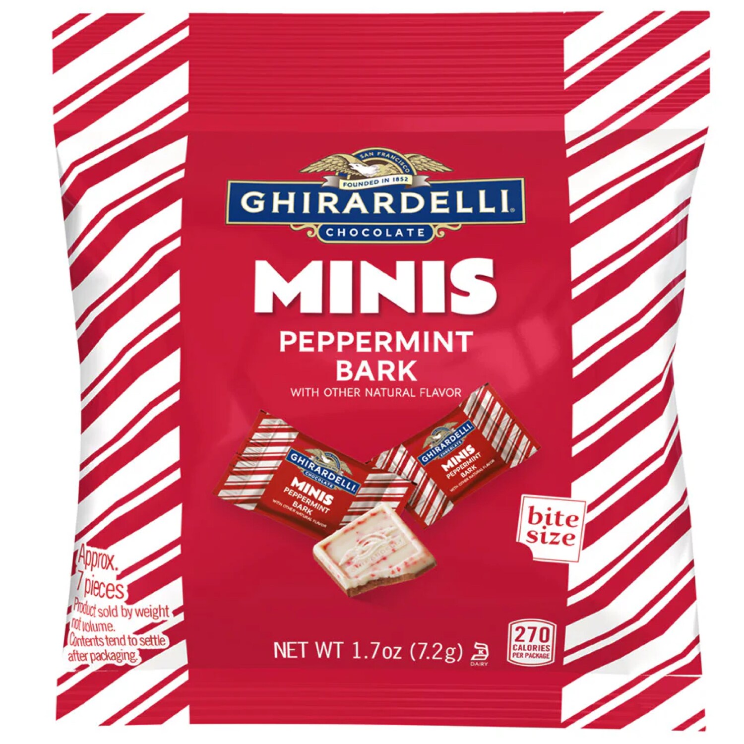 Ghirardelli Bite Size Chocolate Minis, Peppermint Bark