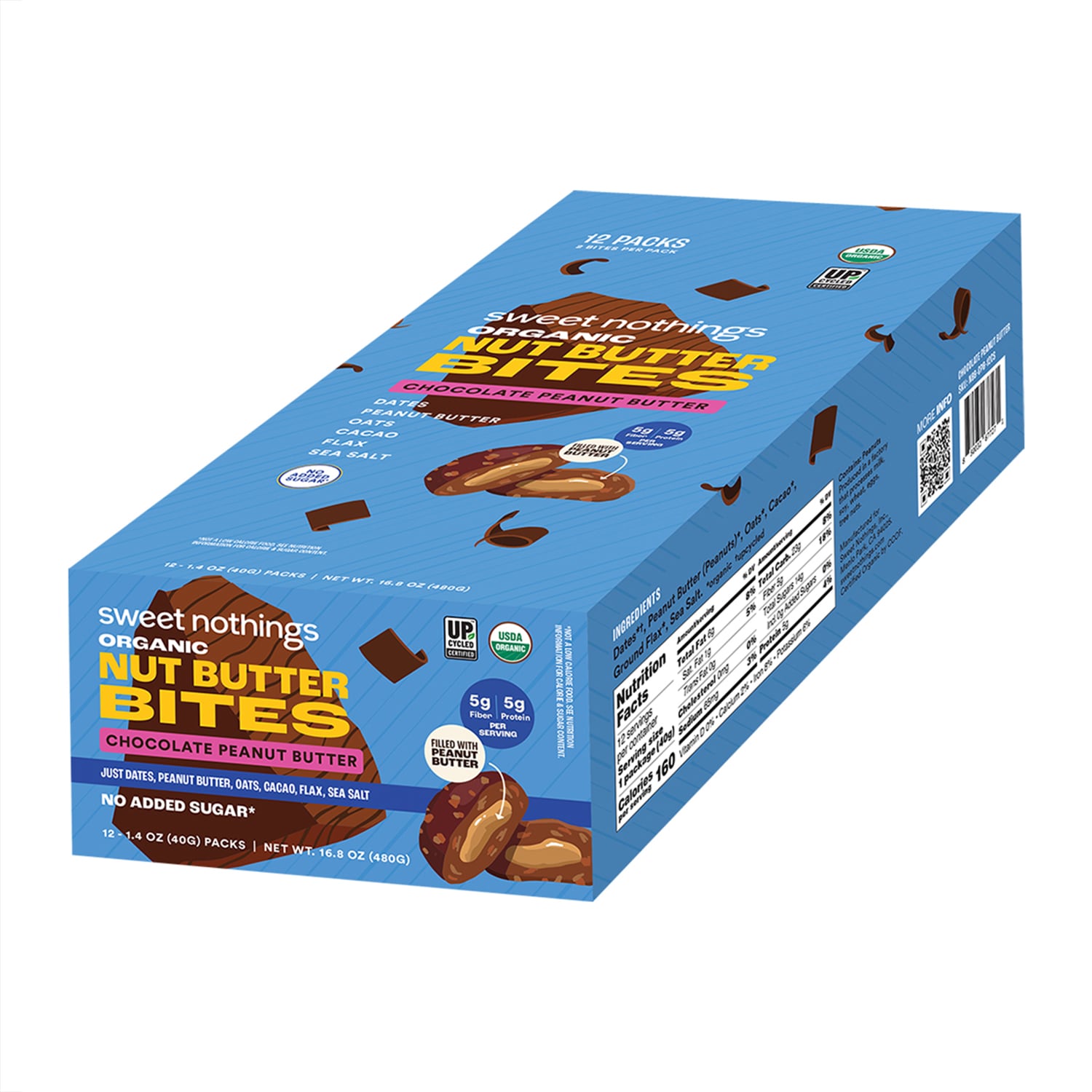 Sweet Nothings Organic Nut Butter Bites, Chocolate Peanut Butter