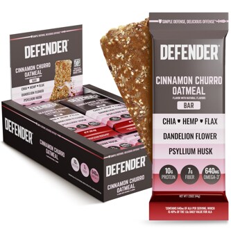 Defender Protein Bar, Cinnamon Churro Oatmeal