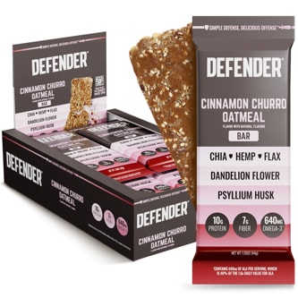 Defender Protein Bar, Cinnamon Churro Oatmeal