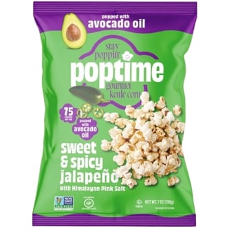 Poptime Avocado Oil Kettle Corn Popcorn, Sweet & Spicy Jalapeno