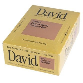 David Protein Bars, Salted Peanut Butter