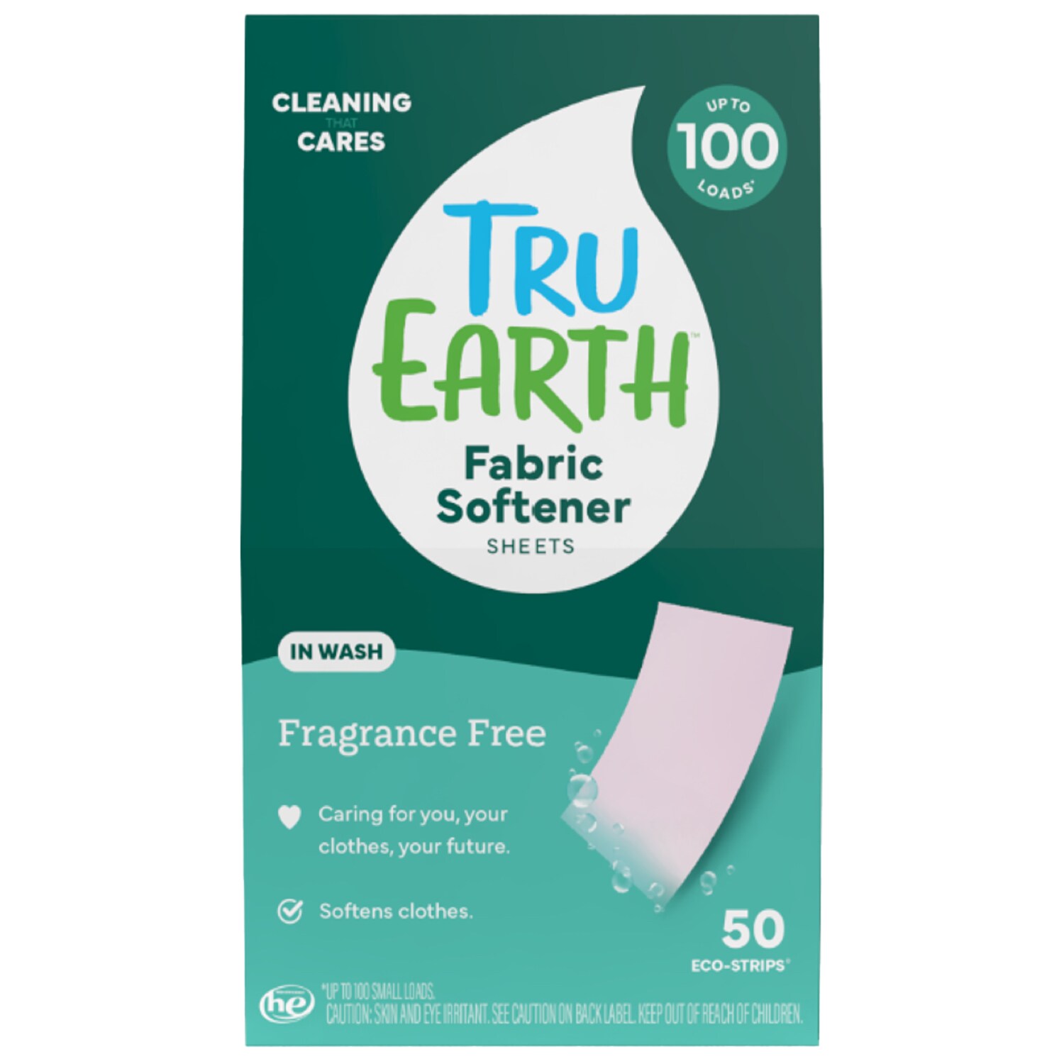 Tru Earth Eco-Strips Fabric Softener, Fragrance Free