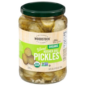 Woodstock Organic Kosher Sliced Dill Pickles