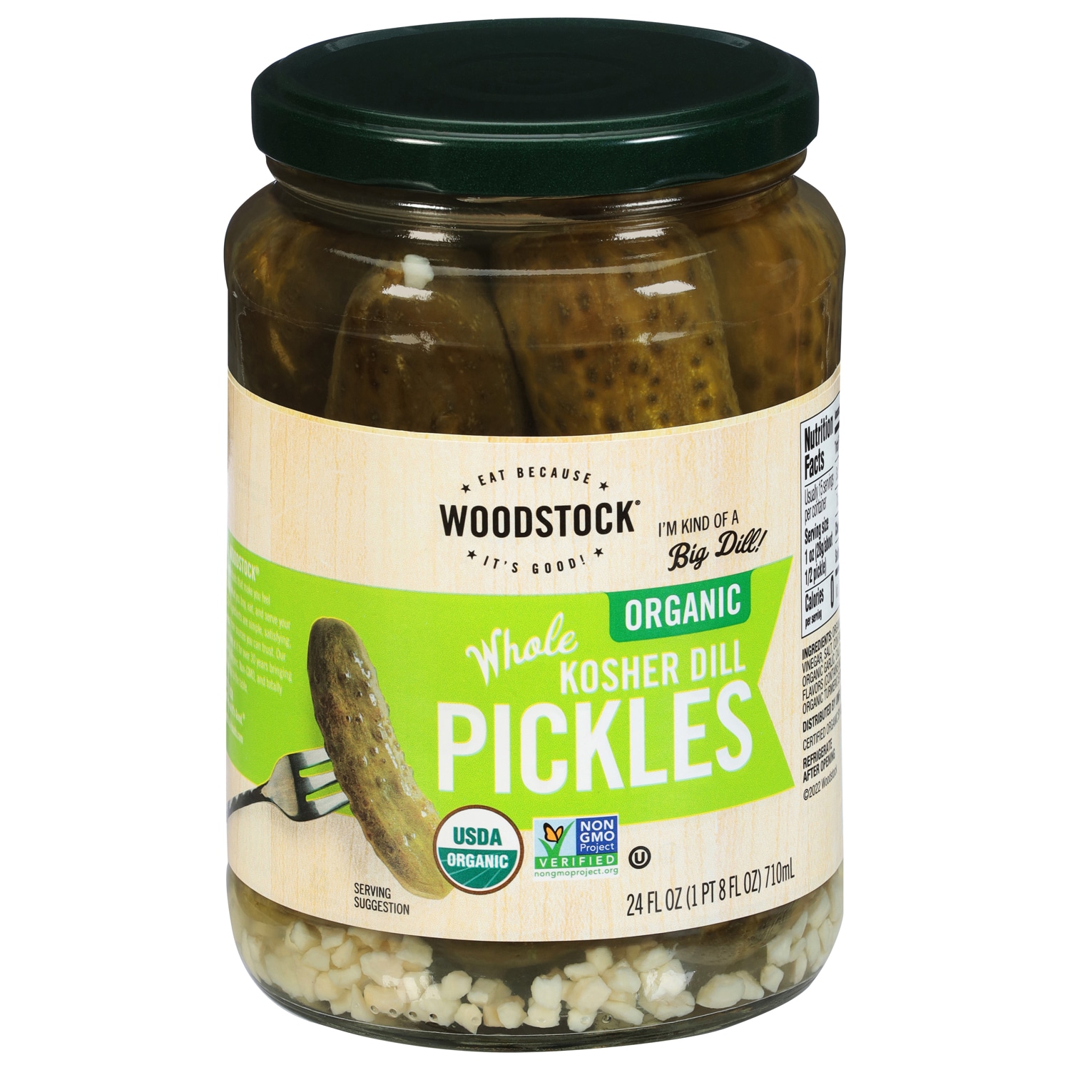 Woodstock Organic Kosher Whole Dill Pickles