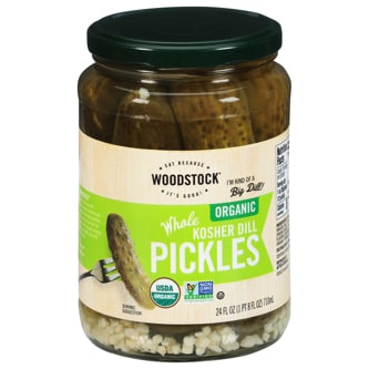 Woodstock Organic Kosher Whole Dill Pickles