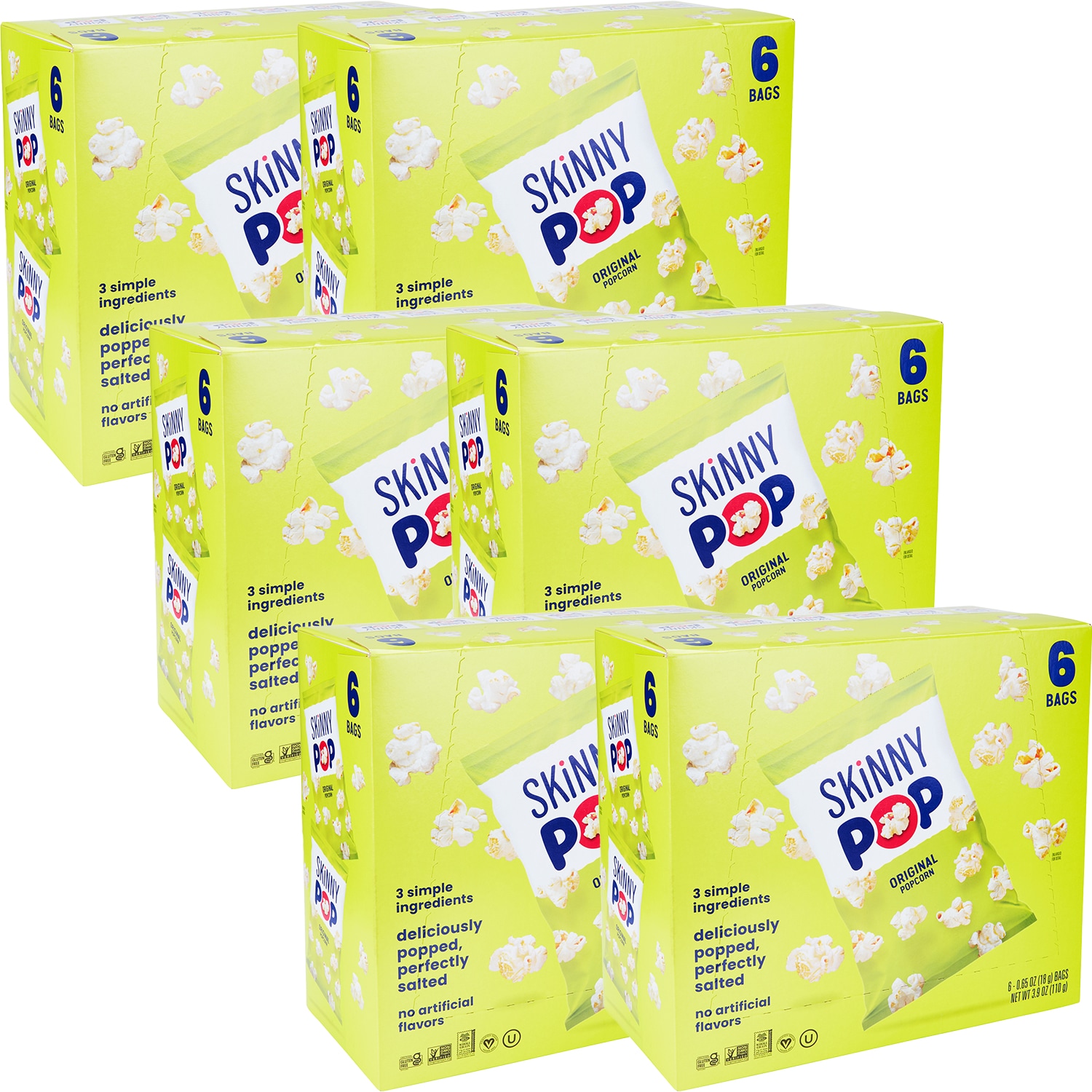 SkinnyPop Popcorn, Original 100-Calorie Packs, Case