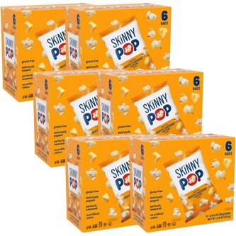 SkinnyPop Popcorn, White Cheddar 100-Calorie Packs, Case