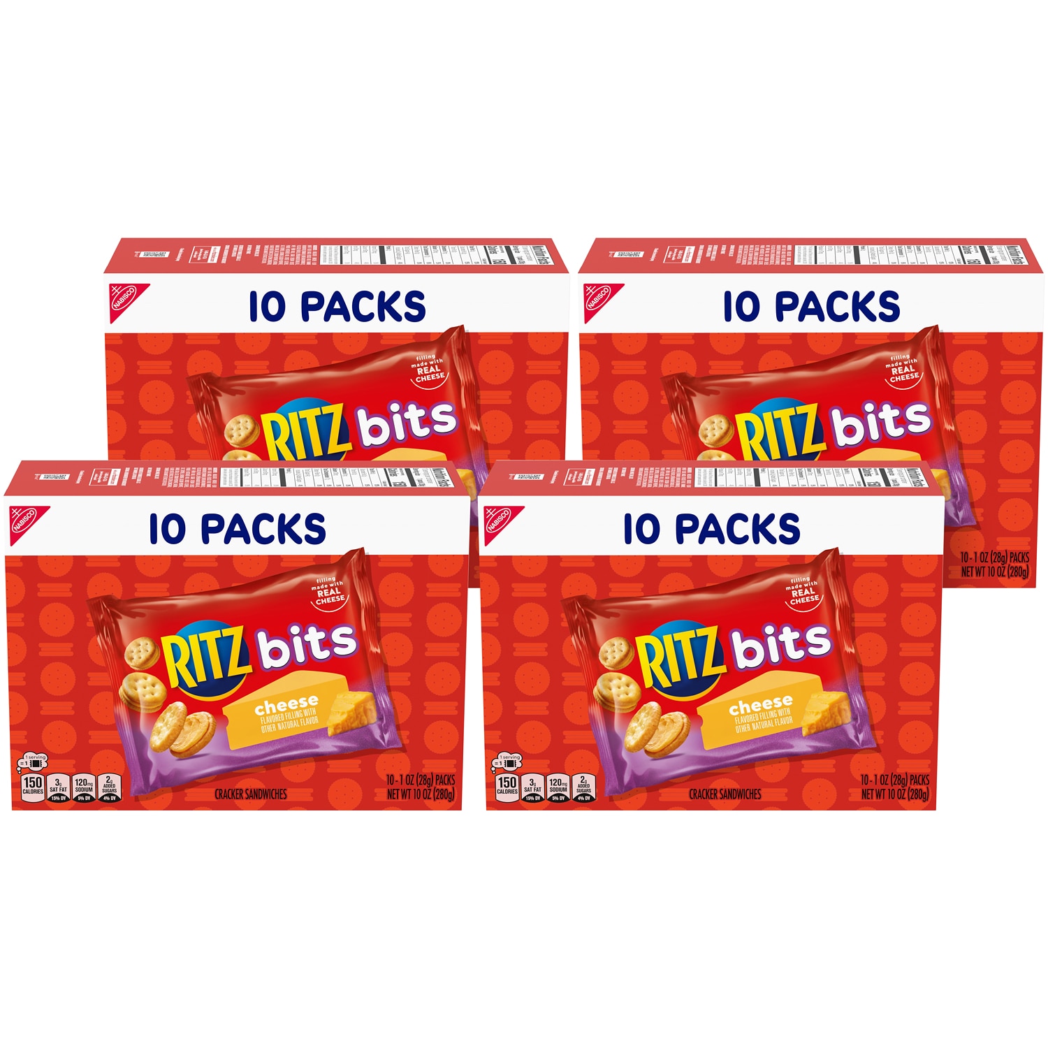 Nabisco Ritz Bits Cheese Filled Crackers, Packs