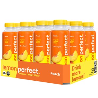 Lemon Perfect Zero Sugar Hydrating Lemon Water, Peach Raspberry, Plastic Bottles