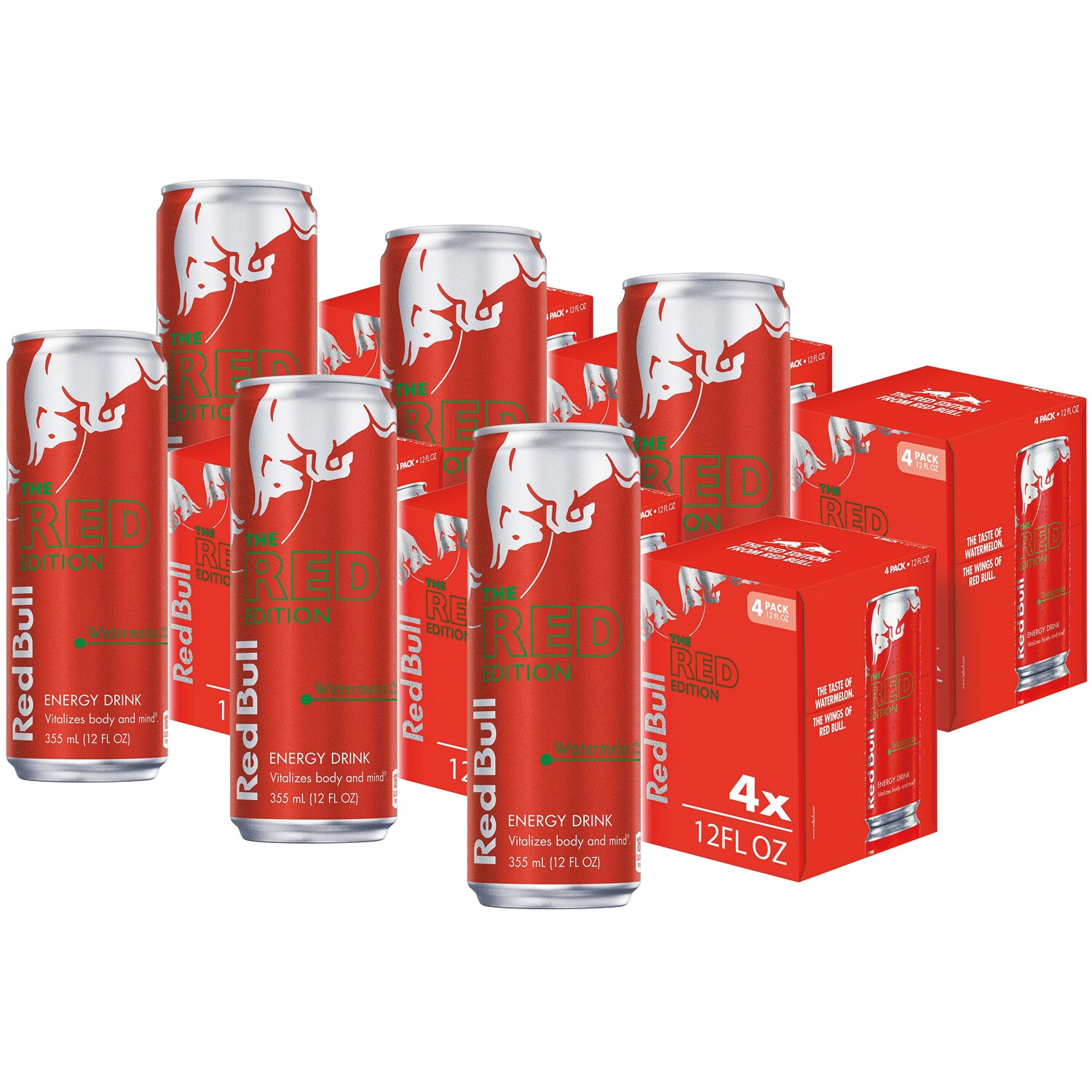 Red Bull, Red Edition, Sugar-Free, Watermelon, Cans