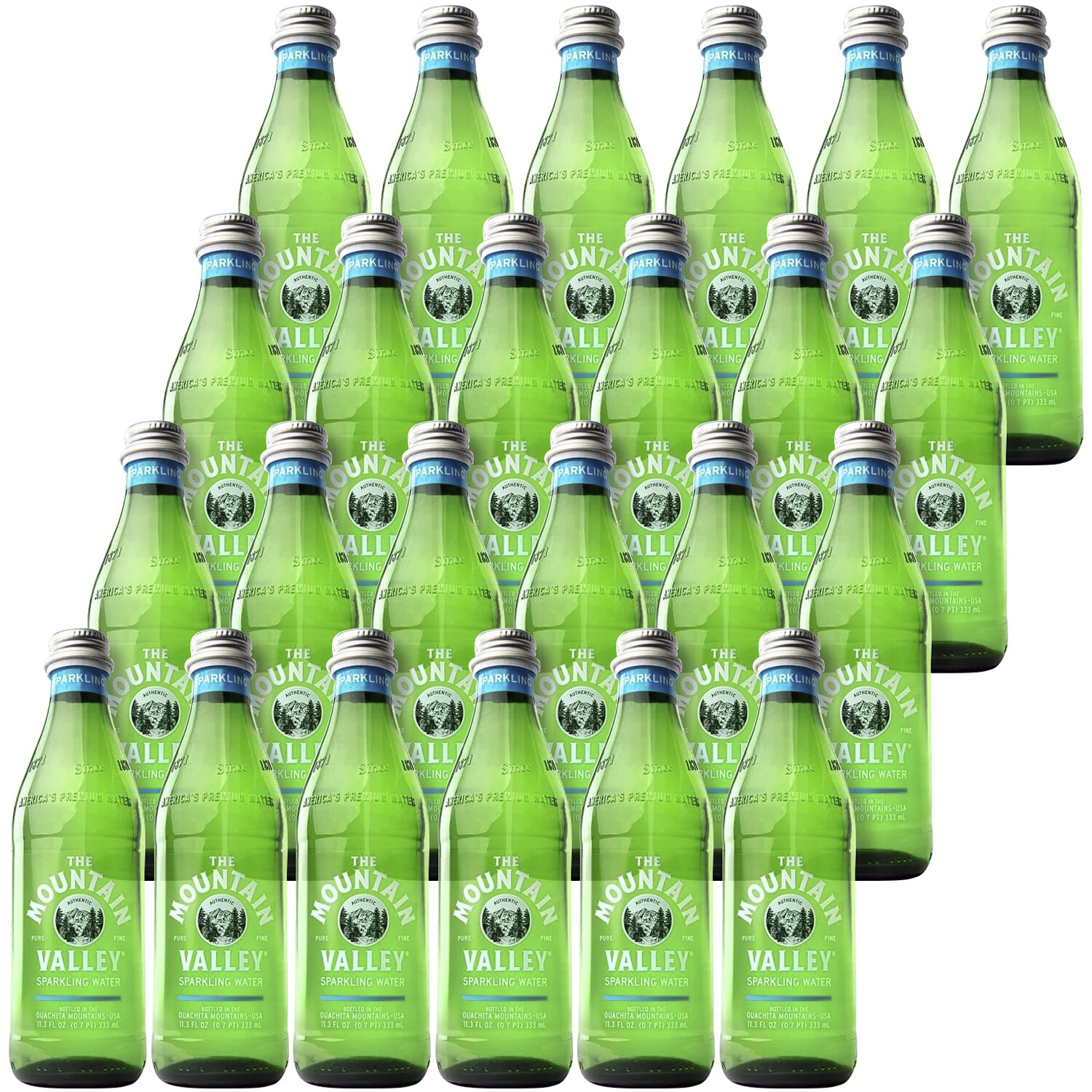 The Mountain Valley Sparkling Water, Glass Bottles