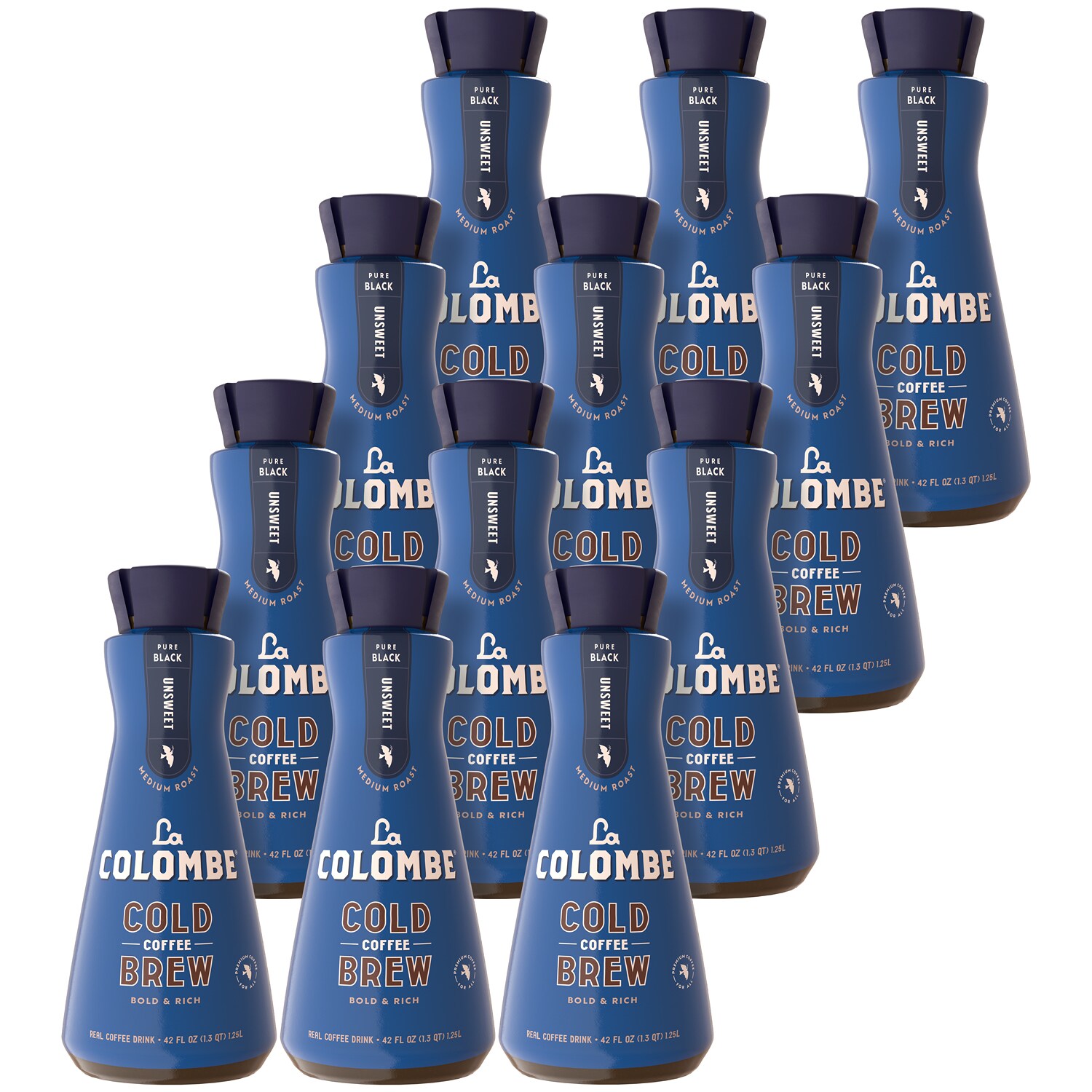 La Colombe Unsweetened Cold Brew, Medium Roast, Plastic Bottles