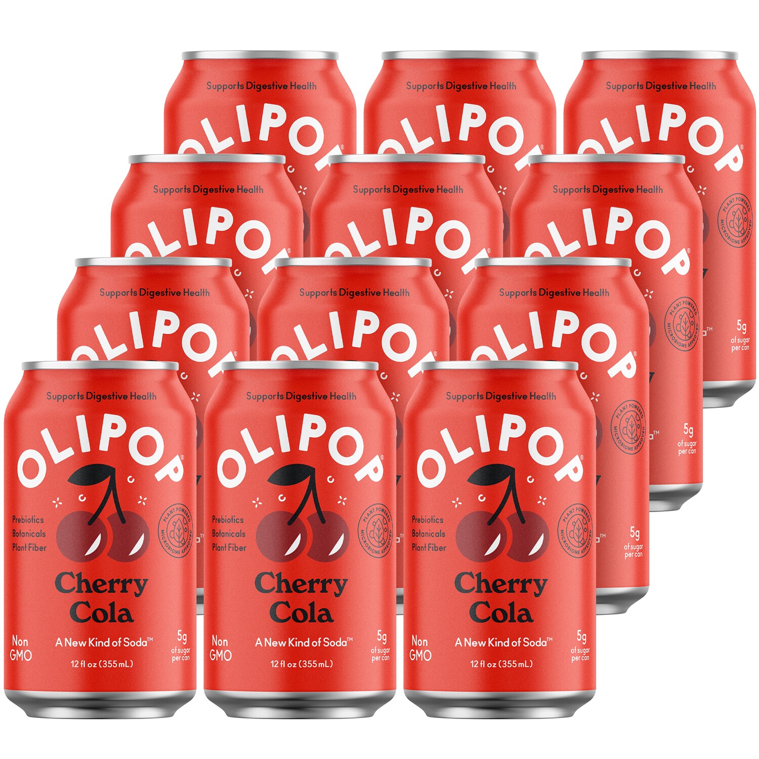 Olipop Sparkling Tonic, Cherry Cola, Cans