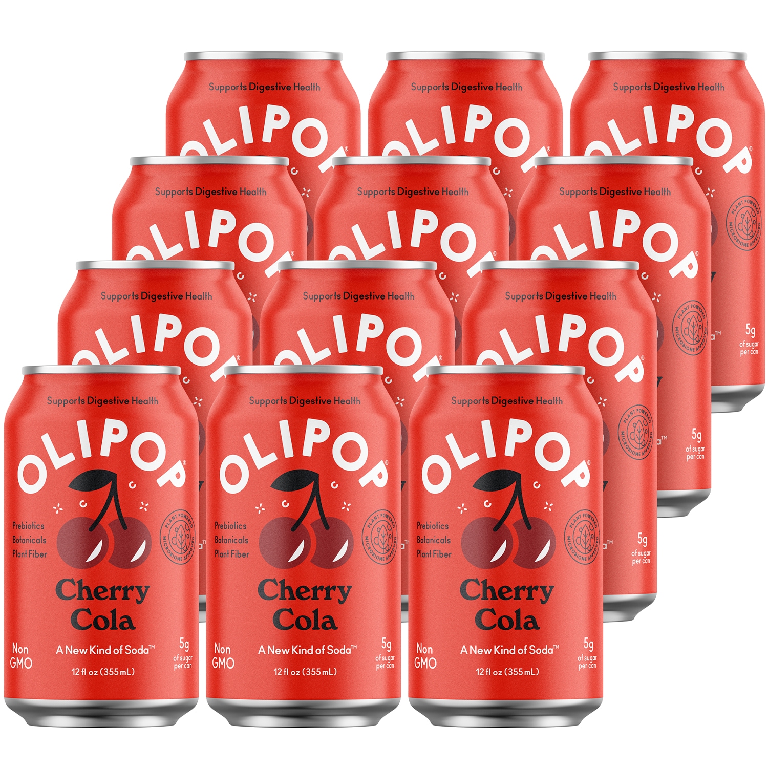 Olipop Sparkling Tonic, Cherry Cola, Cans