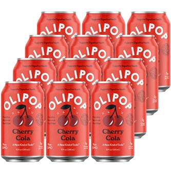Olipop Sparkling Tonic, Cherry Cola, Cans