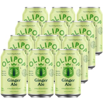 Olipop Sparkling Tonic, Ginger Ale, Cans